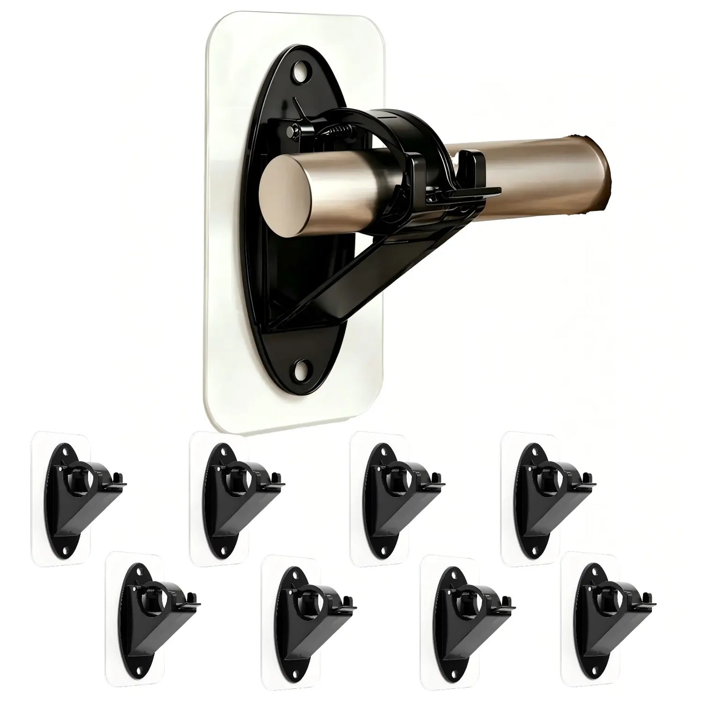 ⭐️Anomasu® New Self Adhesive Rod Brackets, No Drill Needed Curtain Rod Holders