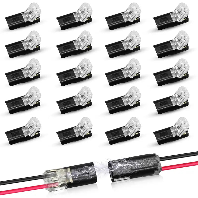 π Double-Wire Plug-in Connector Led Light Strip Connectors 2 Pin