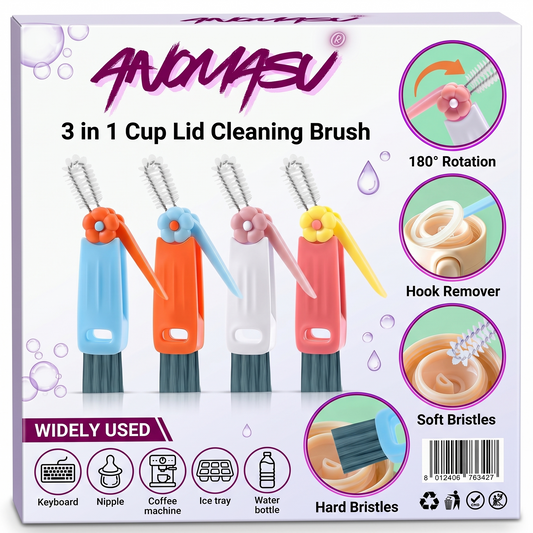 Anomasu® 3 in 1 Cup Lid Cleaning Brush (4PCS)