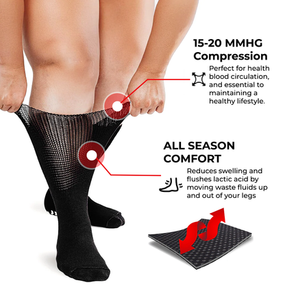 Anomasu® Extra Wide Medical Diabetic Socks For Swollen Feet