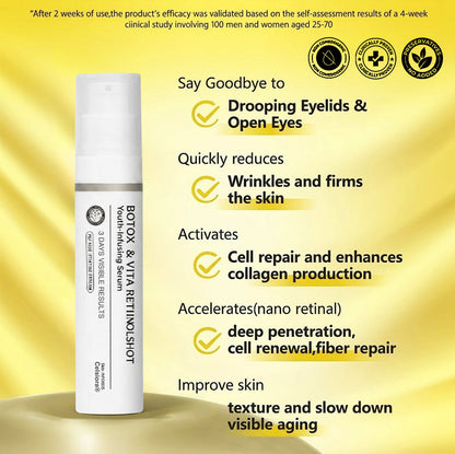 ⭐️Botox & Retinol Shot - Eraser for Deep Wrinkles, Sagging Jowls & Puffy Eyes