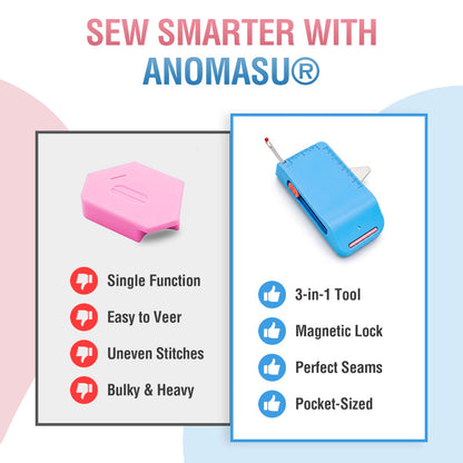 Anomasu® The Ultimate 3-in-1 Quilting Multi-Tool: Seam Guide + Retractable Ripper