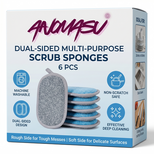 Anomasu® Dual-Sided Multi-Purpose Scrub Sponges (6PCS)