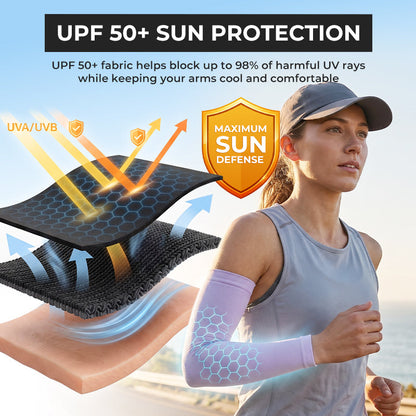 Anomasu® Instant Cooling & UPF 50+ Sun Protection Arm Sleeves – Beat the Heat!