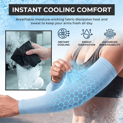 Anomasu® Instant Cooling & UPF 50+ Sun Protection Arm Sleeves – Beat the Heat!