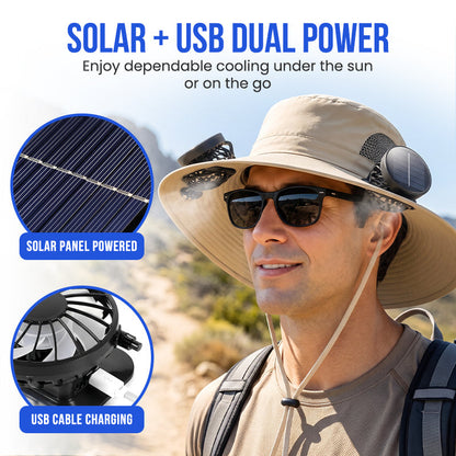 Anomasu® Solar Fan Sun Hat – UPF 50+, Dual Power, Ultralight