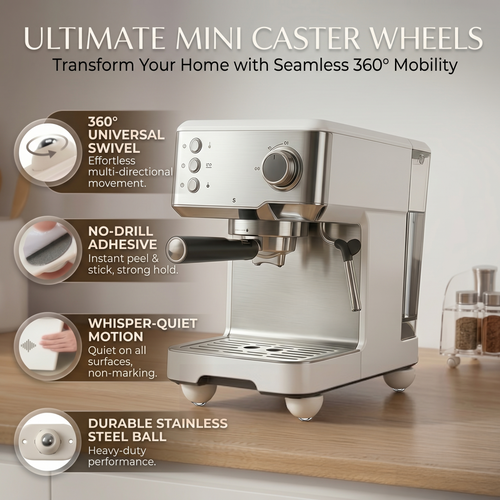 🔄Anomasu® 360 Degree Rotation Self Adhesive Mini Caster Wheels