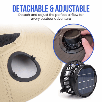 Anomasu® Solar Fan Sun Hat – UPF 50+, Dual Power, Ultralight