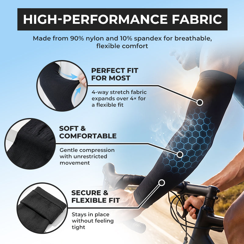 Anomasu® Instant Cooling & UPF 50+ Sun Protection Arm Sleeves – Beat the Heat!