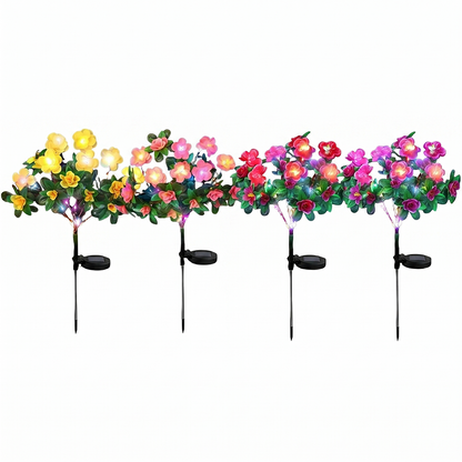 Anomasu® Solar Azalea Flower Lights🌺IP65 Waterproof🪦for Grave Garden Decor Memorial Cemetery Lights