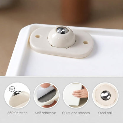 🔄360 Degree Rotation Self Adhesive Mini Caster Wheels