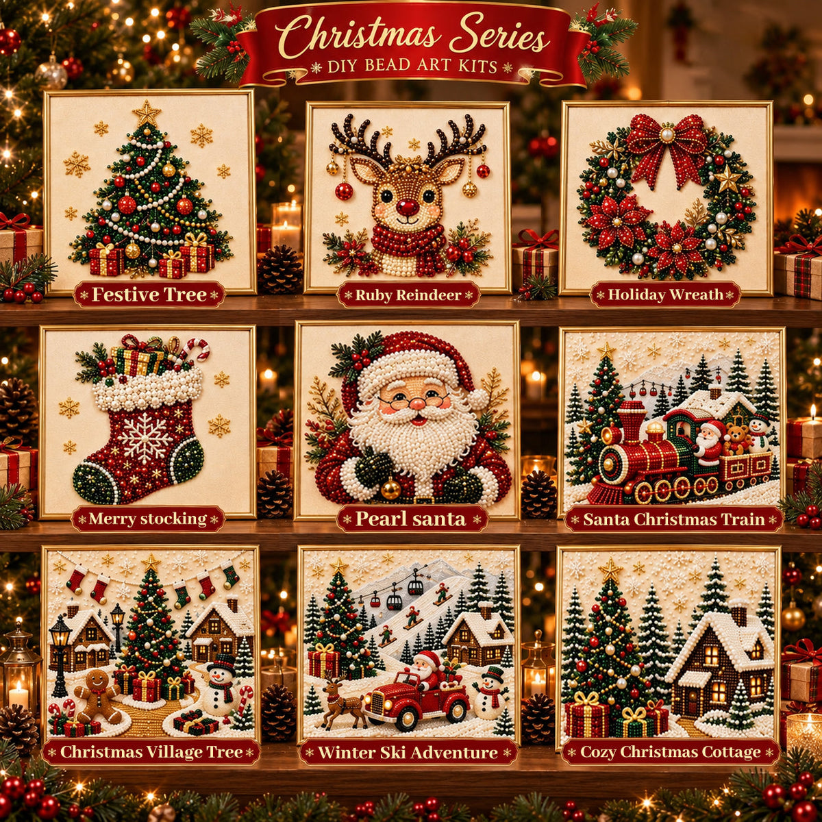 ✨ Anomasu® 3D Christmas Pearl Craft Kit – Relaxing DIY Holiday Art