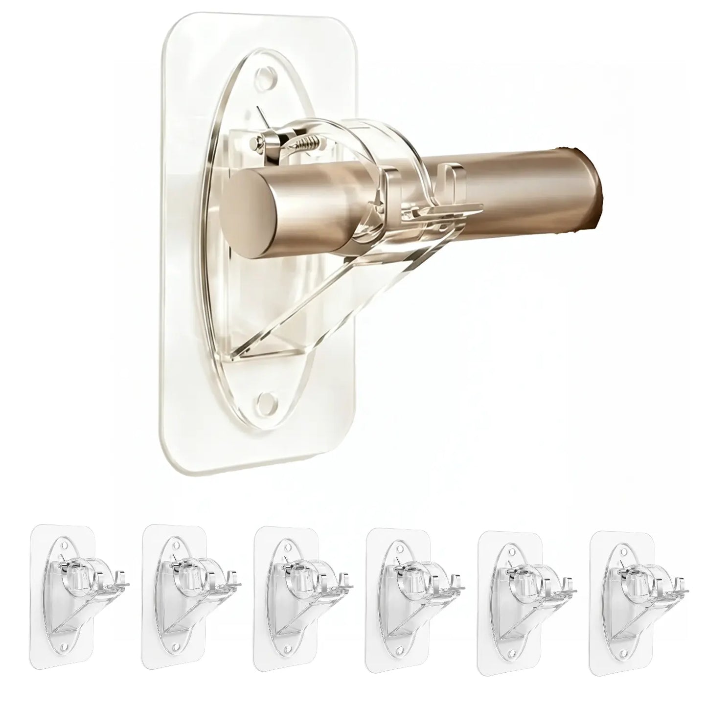 ⭐️Anomasu® New Self Adhesive Rod Brackets, No Drill Needed Curtain Rod Holders