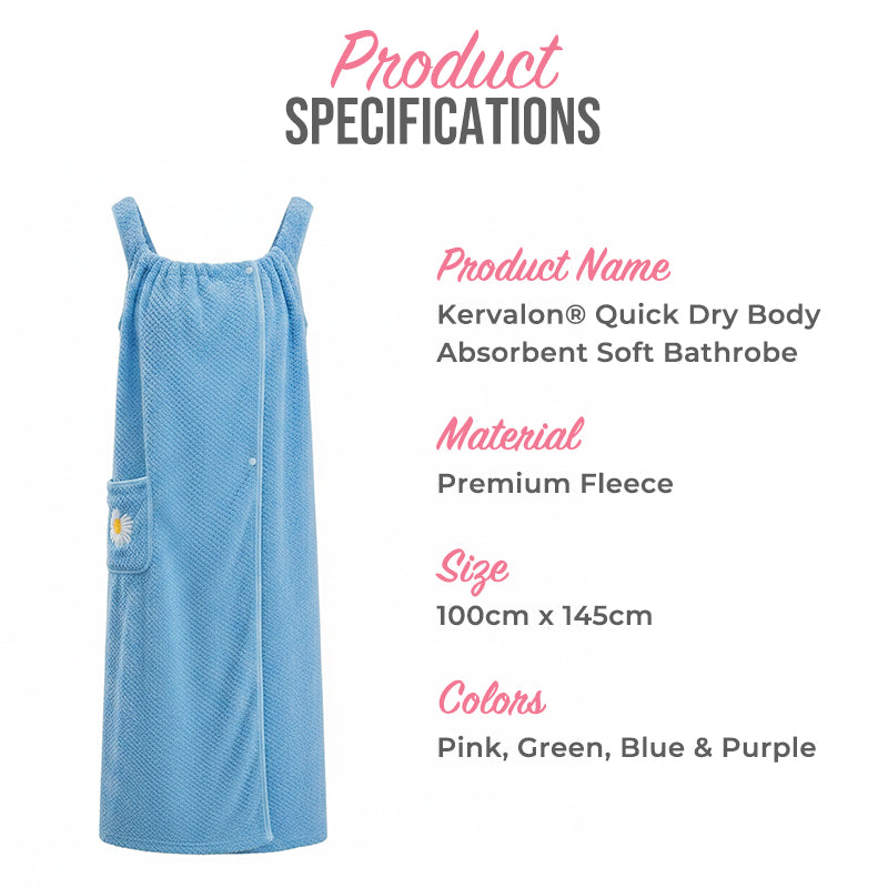 Anomasu® Quick Dry Body Absorbent Soft Bathrobe Gown
