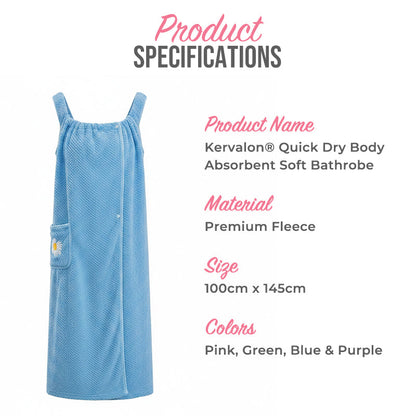 Anomasu® Quick Dry Body Absorbent Soft Bathrobe Gown