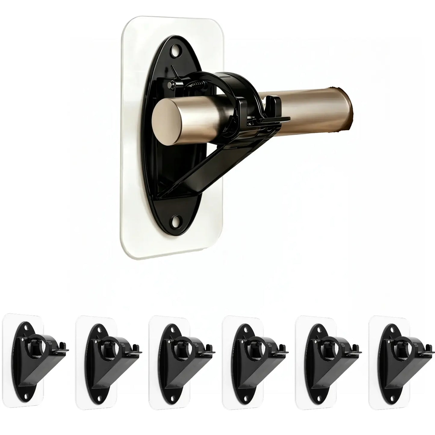 ⭐️Anomasu® New Self Adhesive Rod Brackets, No Drill Needed Curtain Rod Holders