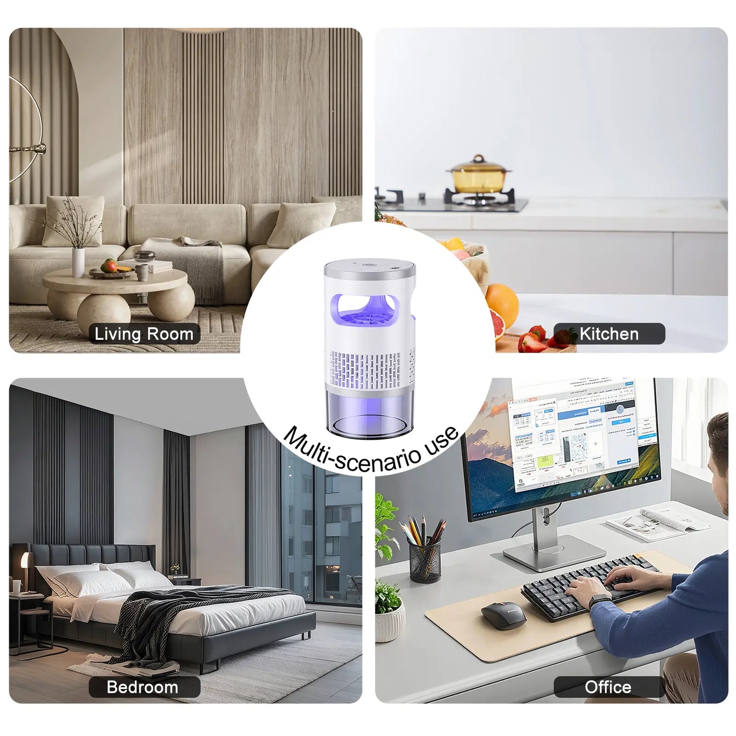 ⭐️Anomasu® Indoor Insect Trap with Light and Suction Non Zapper Flying Bug Catcher for Home Use