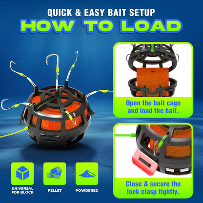 Anomasu® Stealth Reverse Bottom Bait Cage Fishing Hook