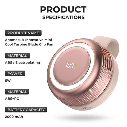 Anomasu® Innovative Mini Cool Turbine Blade Clip Fan