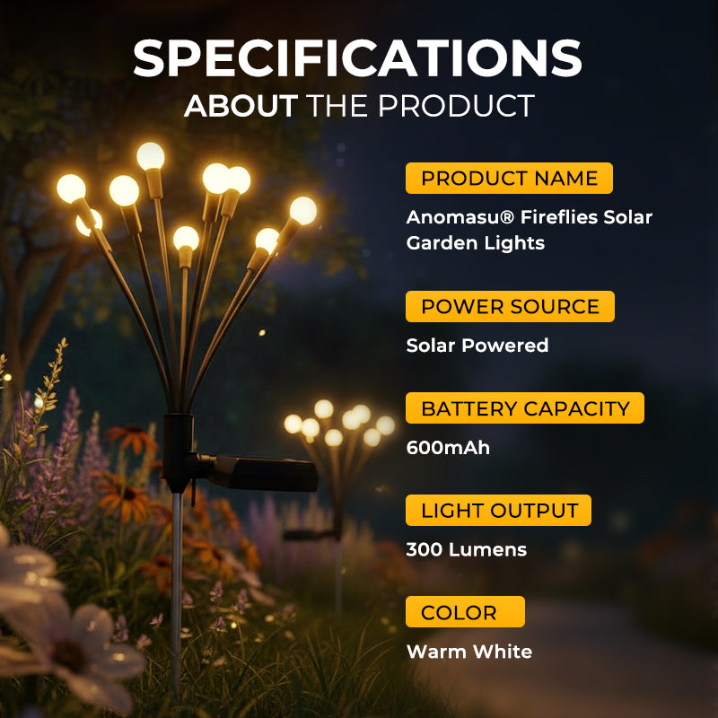 Anomasu® Fireflies Solar Garden Lights