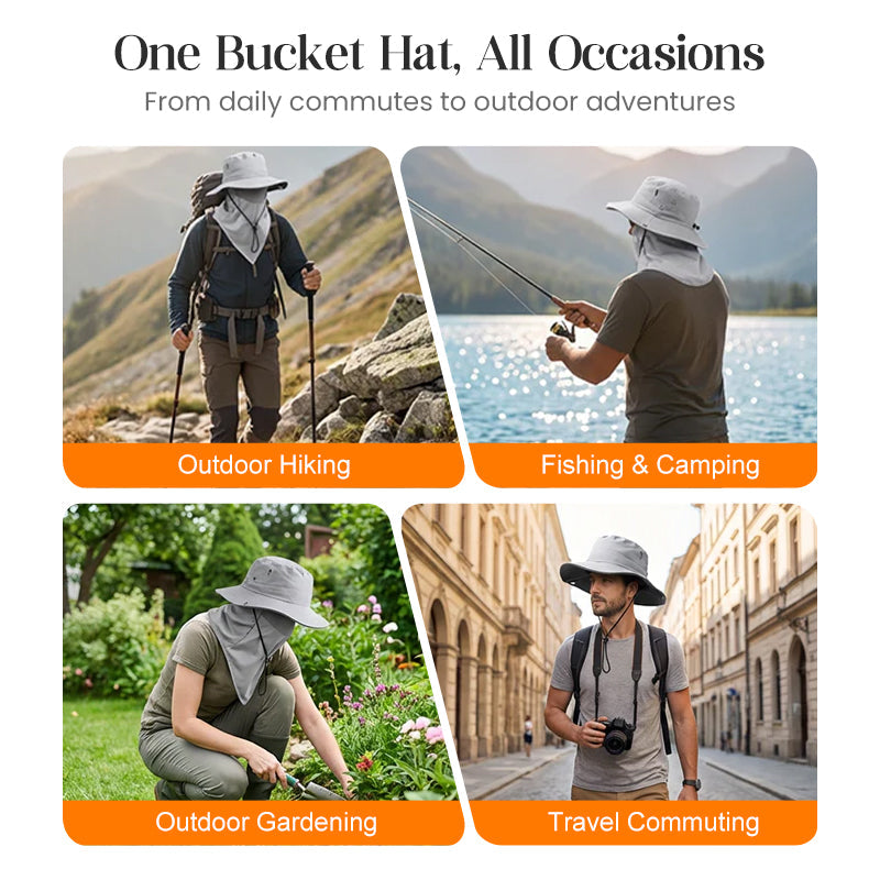 Anomasu® UV Protection Bucket Hat with Face Cover
