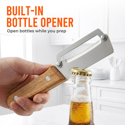 Anomasu® Easy-Grip Wooden Peeler & Veggie Shredder
