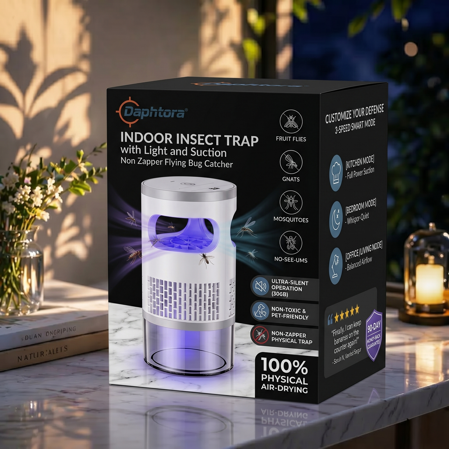 ⭐️Anomasu® Indoor Insect Trap with Light and Suction Non Zapper Flying Bug Catcher for Home Use