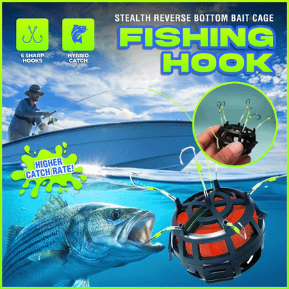 Anomasu® Stealth Reverse Bottom Bait Cage Fishing Hook