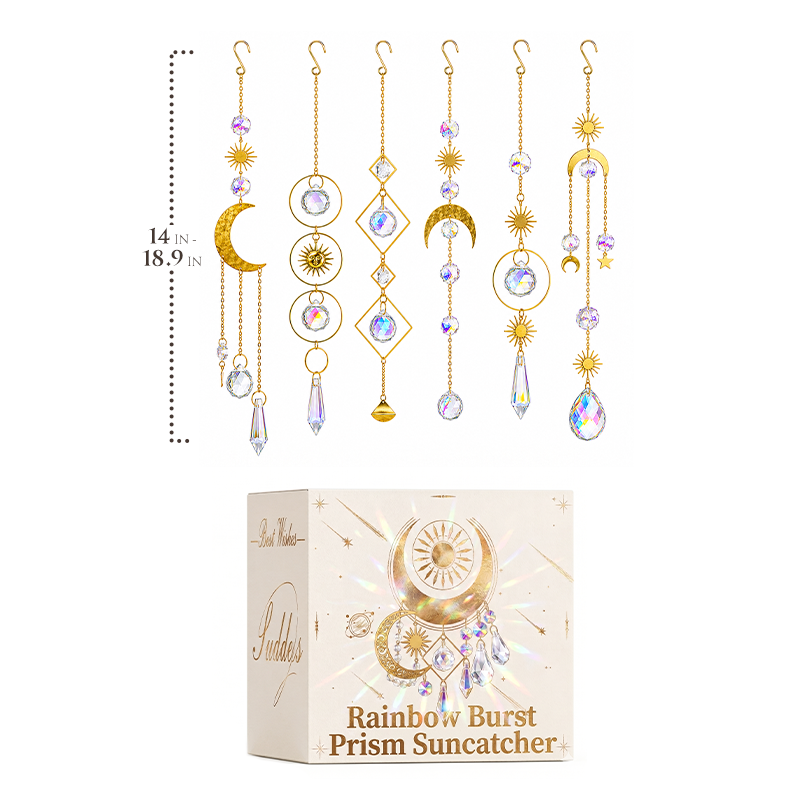 Anomasu® Rainbow Burst Prism Suncatcher