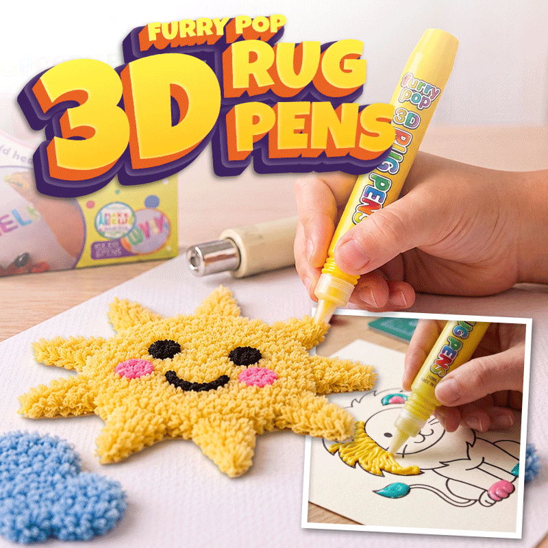 Anomasu® FurryPop 3D Rug Pens – Turn Flat Drawings Into Touchable 3D Art🪄