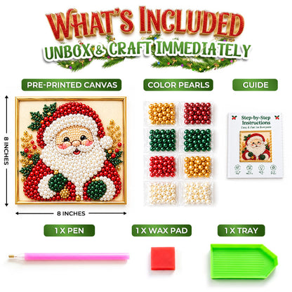 🎅🏻 Anomasu® 3D Christmas Pearl Craft Kit – Relaxing DIY Holiday Art