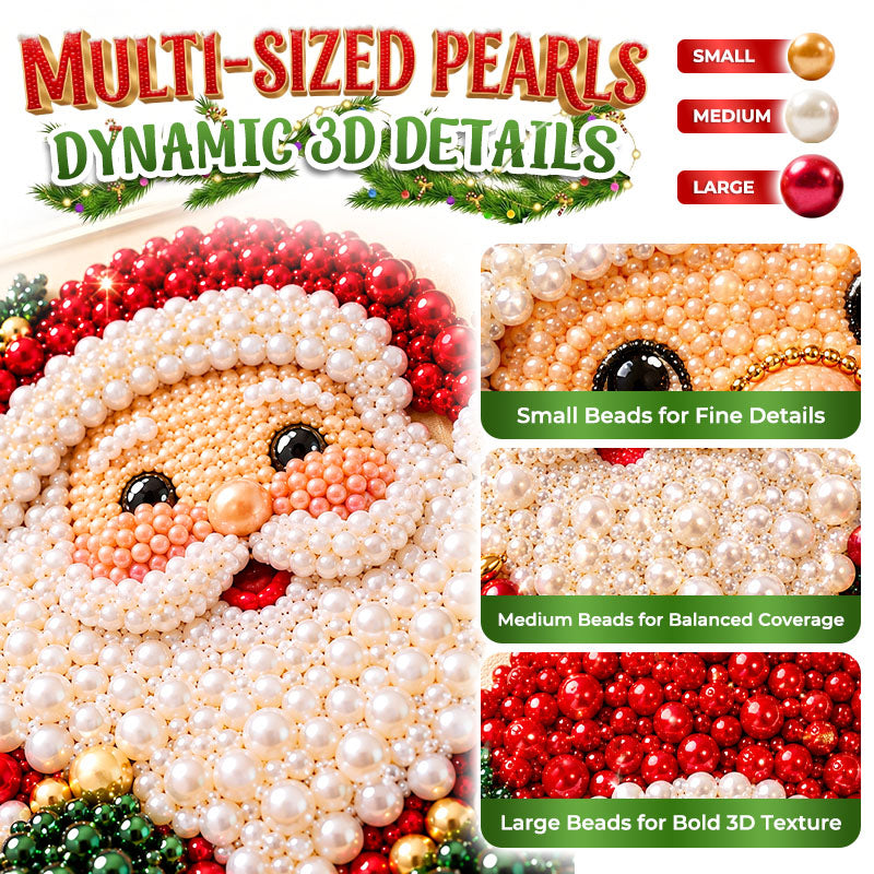 🎅🏻 Anomasu® 3D Christmas Pearl Craft Kit – Relaxing DIY Holiday Art