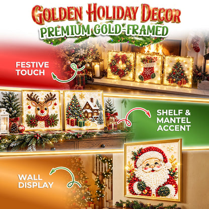 🎅🏻 Anomasu® 3D Christmas Pearl Craft Kit – Relaxing DIY Holiday Art