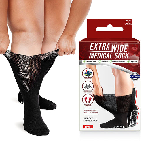 Anomasu® Extra Wide Medical Diabetic Socks For Swollen Feet
