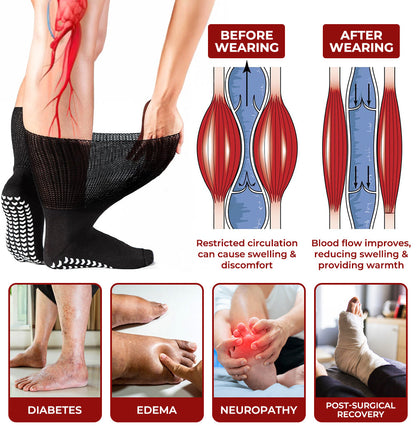 Anomasu® Extra Wide Medical Diabetic Socks For Swollen Feet