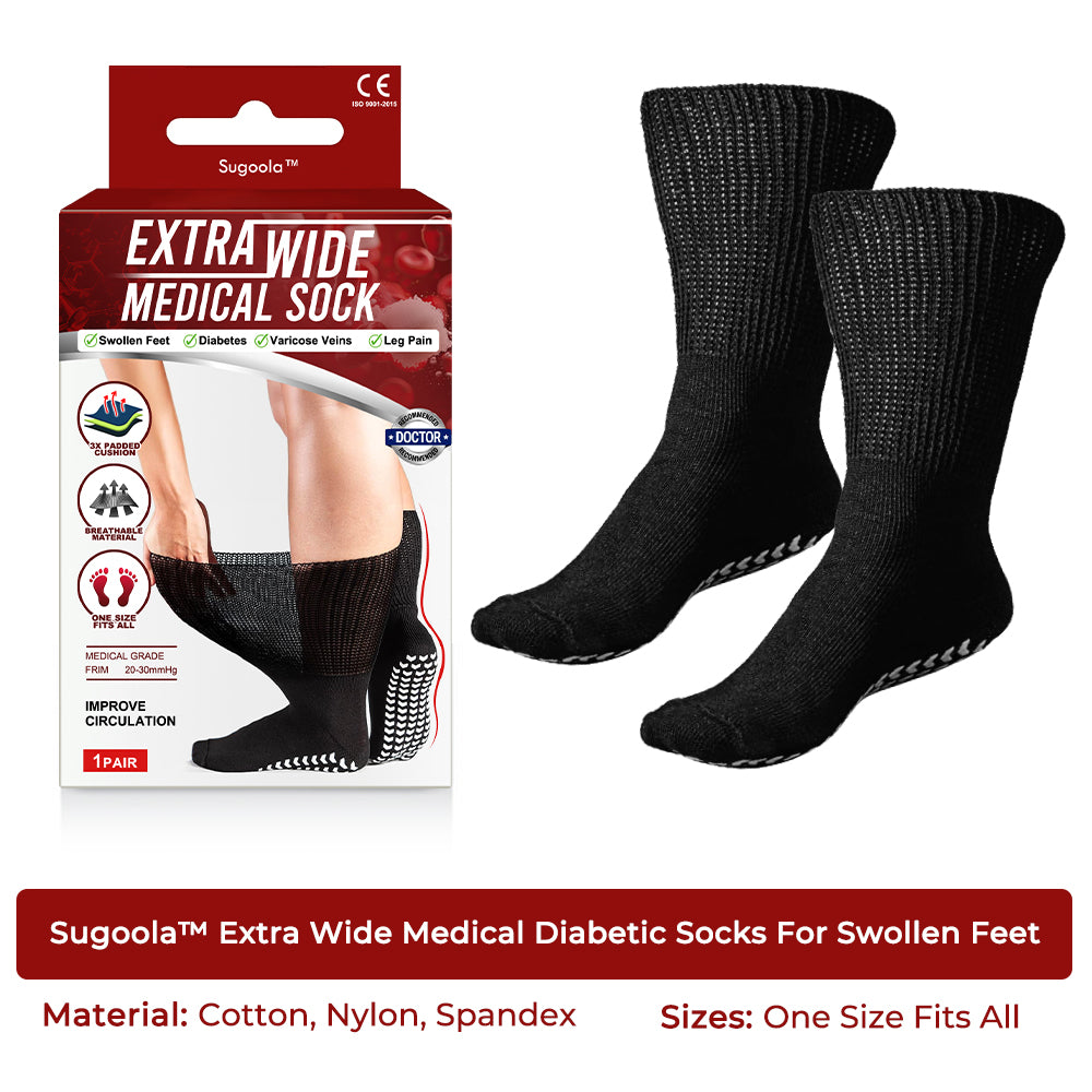 Anomasu® Extra Wide Medical Diabetic Socks For Swollen Feet