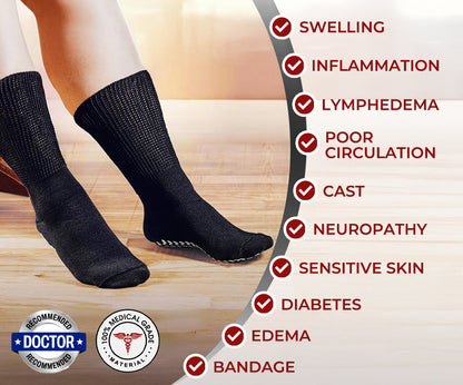 Anomasu® Extra Wide Medical Diabetic Socks For Swollen Feet