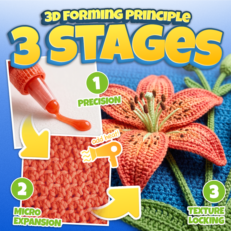 Anomasu® StitchPop 3D Crochet Art Pens🧶Turn Flat Drawings Into Touchable 3D Art🪄
