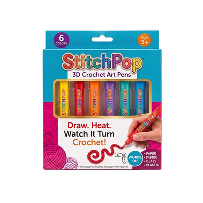 Anomasu® StitchPop 3D Crochet Art Pens🧶Turn Flat Drawings Into Touchable 3D Art🪄