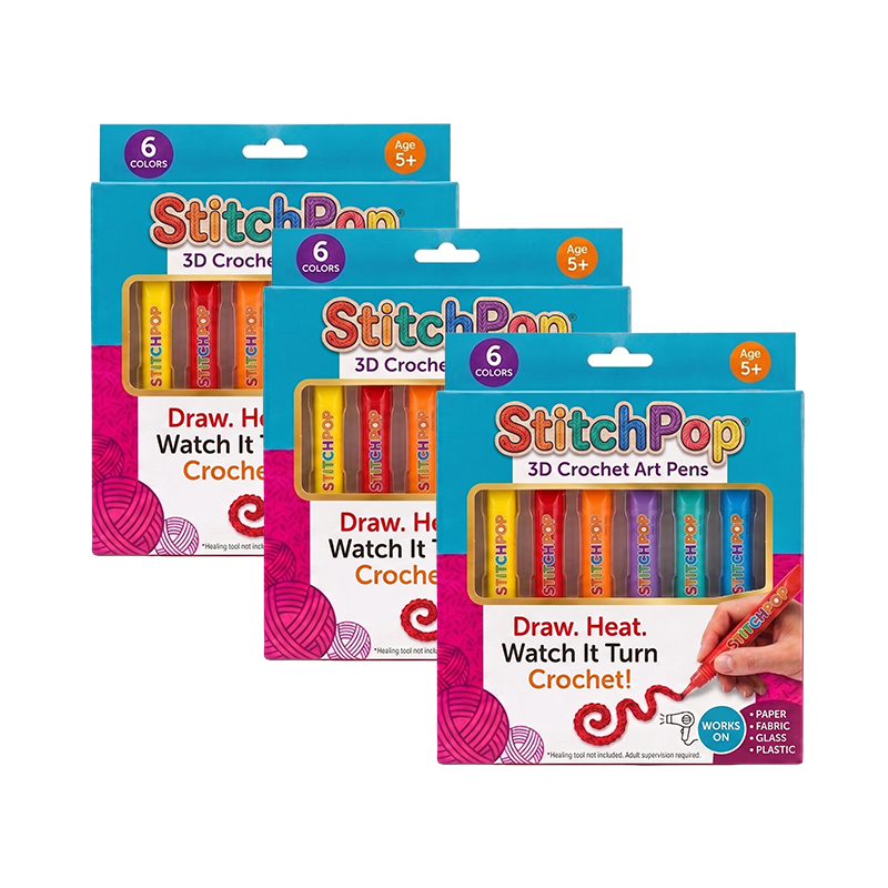 Anomasu® StitchPop 3D Crochet Art Pens🧶Turn Flat Drawings Into Touchable 3D Art🪄