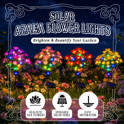 Anomasu® Solar Azalea Flower Lights🌺IP65 Waterproof🪦for Grave Garden Decor Memorial Cemetery Lights