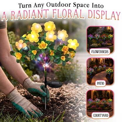 Anomasu® Solar Azalea Flower Lights🌺IP65 Waterproof🪦for Grave Garden Decor Memorial Cemetery Lights