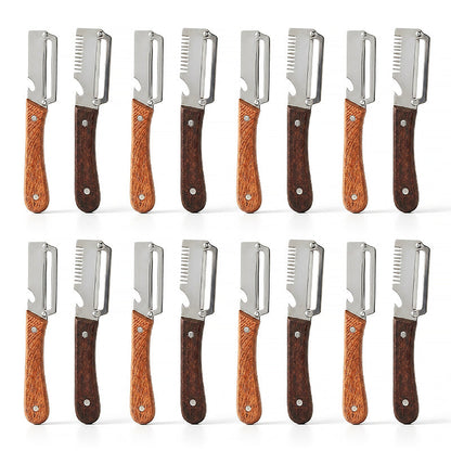 Anomasu® Easy-Grip Wooden Peeler & Veggie Shredder