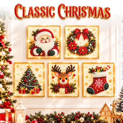 🎅🏻 Anomasu® 3D Christmas Pearl Craft Kit – Relaxing DIY Holiday Art