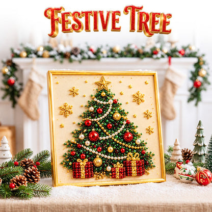 🎅🏻 Anomasu® 3D Christmas Pearl Craft Kit – Relaxing DIY Holiday Art