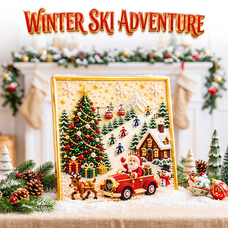 🎅🏻 Anomasu® 3D Christmas Pearl Craft Kit – Relaxing DIY Holiday Art