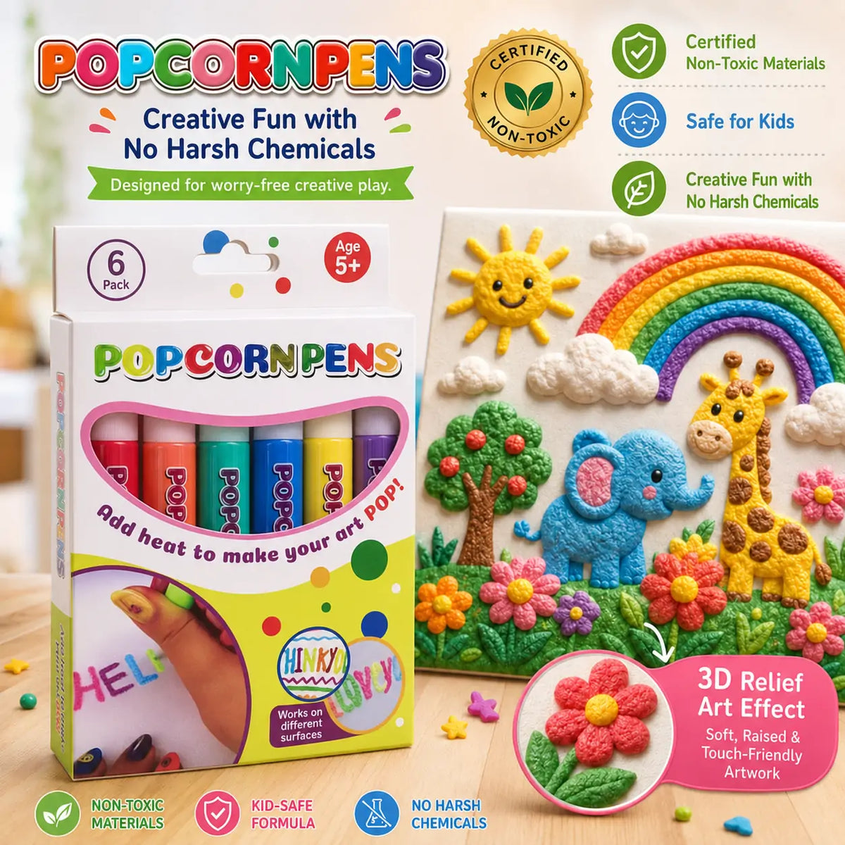 Anomasu® StitchPop 3D Crochet Art Pens – Turn Flat Drawings Into Touchable 3D Art🪄