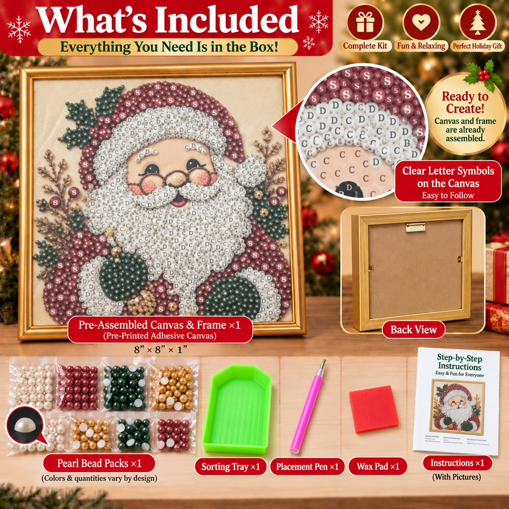 ✨ Anomasu® 3D Christmas Pearl Craft Kit – Relaxing DIY Holiday Art